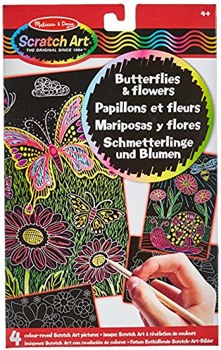 Melissa & Doug Scratch Art Schmetterlinge & Blumen