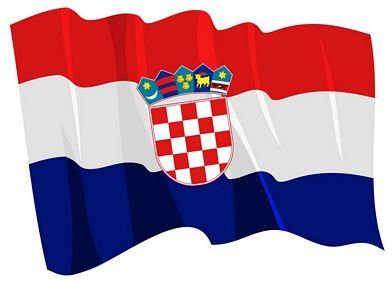 Autoaufkleber Sticker Fahne Kroatien wehend Flagge Aufkleber