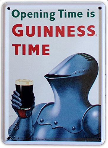 Guinness Knight in Armour Metallpostkarte / Mini Zeichen (hi)