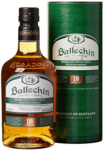 Ballechin | Single Malt Scotch Whisky | 700 ml | 46% Vol. | 10 Jahre in Bourbon- & Sherryfässern gereift | Nicht kühlfiltriert | Süßes & rauchiges Aroma | Geschmack von süßem Karamell & Torfrauch