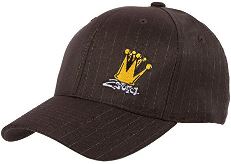 2Stoned Flexfit Baseball Cap Pin Stripe mit Stick Crown Braun Größe S/M für Damen, Herren und Jugendliche