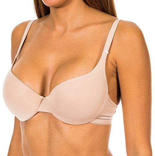 Dim Sujetador Push up Con Aros y Relleno Invisifit x1, Beige, 85B