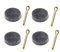 Merriway BH03440 (4 Pcs) 13mm (1/2 inch) Ball Valve Cistern Washers With Solid Brass Split Pin - Pack of 4 Pieces