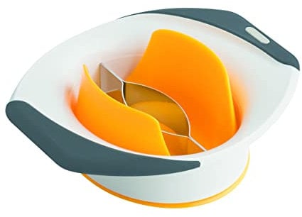 Zyliss Mangoschneider, Mangoteiler E910017, schält, entkernt und teilt die Mango in Sekunden. Mit Soft-Touch Griff.