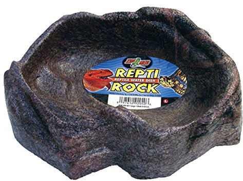 Zoo Med WD-40E Repti Rock Water Dish, 9 x 7 x 2.25 zoll, LG, Wassernapf für Reptilien