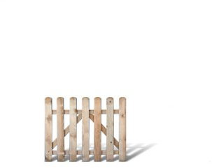 Günstige Gartenzaun Zaunpforte im Maß 100 x 80 cm (Breite x Höhe) aus Kiefer/Fichte Holz, druckimprägniert Günstig & Gut