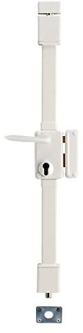 THIRARD - Boitier de Serrure en Applique Beluga à Fouillot - Pour Porte d'Entrée - Droite - 3 Points - Axe 45 mm - Blanc - Acier - Mécanisme 8 Goupilles - Poignée Double
