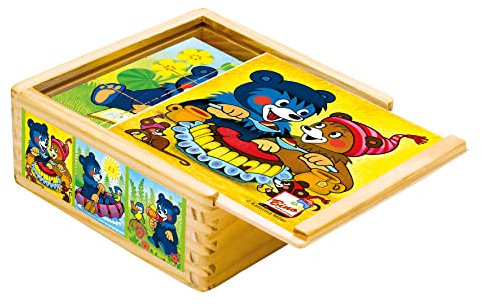 Bino & Mertens Holzbilderwürfel, Baribal 2, Mehrfarbig, Spielzeug für Kinder ab 3 Jahre