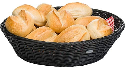 Saleen Korb-Schale, Gastrotauglich, Rund, Durchmesser: 37 cm, Kunststofffaser, Schwarz 02053219101