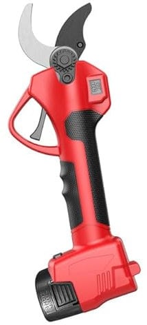 Forbici Potatura a Batteria 35mm,Forbice Potatura con 2x2000mAh Batterie,con Display,Forbice Elettrica Rami Professionale per Giardino, Frutteto,Parco
