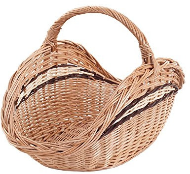 e-wicker24 Alles aus Weide Cesta Portalegna da Interno in Vimini Porta Legna da Interni Fatto a Mano Cesta in Vimini per Legno Cestino per tronchi Ceste per Legna da Interno