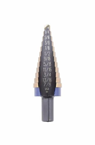Irwin Tools IRWIN Step Drill Bit, 3/16-Inch to 7/8-Inch, Cobalt Alloy Steel, 3/8-Inch Shank (10234CB)