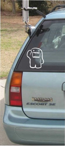 INDIGOS UG Autoaufkleber Aufkleber - Domo 100 x 120 mm weiß Auto Laptop Tuning Sticker Heckscheibe LKW 120x100 mm
