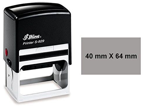 Bis zu 8 Zeilen Custom Text Glanzend Selbstfarber Stempel Grobe 40mm x 64mm