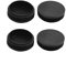 sourcing map 4Stk Pfostenkappe Lamellenstopfen Möbel Fuß Plastik Blank Ende Deckel Rund Rohr Insert Schwarz 70mm Dmr de