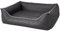 CopcoPet Hundebett Rocco Grau 90 x 70 cm – Wendebett aus pflegeleichtem Kunstleder – Waschbar & bequem – Mit erhöhtem Rand – Formstabiler Schlafplatz für mittelgroße Hunde