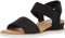 Skechers Women's BOBS Desert Kiss Ankle Strap Sandals, Black Microfiber Suede/ Gore Trim, 8 UK