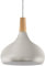 EGLO Pendellampe Sabinar, 1 flammige e Pendelleuchte, Hängelampe aus Stahl und Holz, Farbe: Silber gebürstet, braun, Fassung: E27, Ø: 28 cm