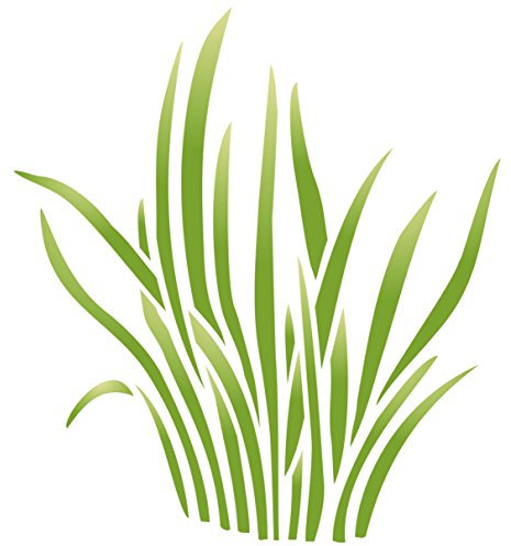 Gras-Schablone – 16,5 x 19 cm (S) – Wiederverwendbare große Schilfrohr-Schablone für Babys und Kinderzimmer