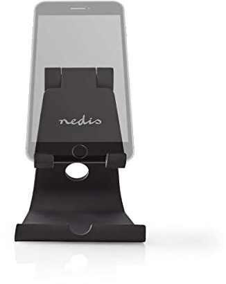 NEDIS Smartphone/Tablet Ständer | Einstellbae Modi | Büronutzung/Heimnutzung | Um Filme zu sehen Schwarz