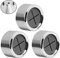 nuoshen 3 Pieces Premium Adhesive Round Towel Holder, Adhesive Towel Hooks Round Wall Mount Hook Tea Towel Holder for Bathroom, Kitchen and Home, No Drilling Required