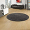 Snapstyle Runder Hochflor Teppich Milano Anthrazit - 100% Polypropylen, ca. 43 mm Florhöhe, weich & pflegeleicht, schadstoffgeprüft, ideal für Wohnzimmer, Schlafzimmer oder Flur - modern & gemütlich
