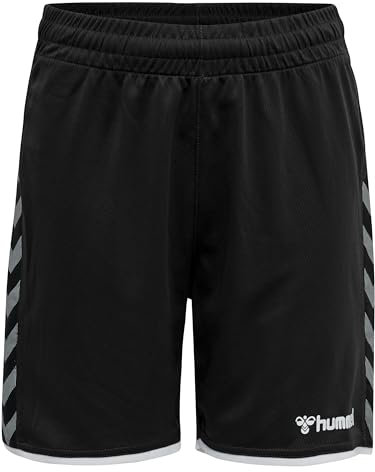 HUMMEL Jungen Shorts Hmlauthentic Kids Poly Shorts, Black/White, 152, 204925-2114-152