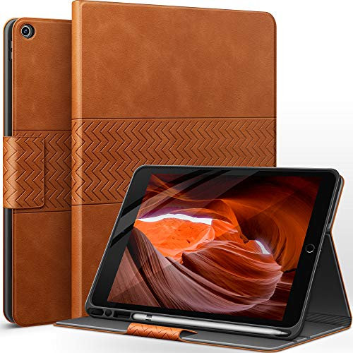 AUAUA Hülle für iPad 9. 8. 7. Generation 10,2 Zoll mit Apple Stifthalter Auto Schlaf/Aufwach Funktion PU Leder Cover