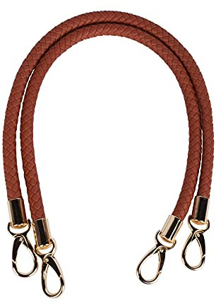 besbomig 2 Stück Taschengriff Ersatzriemen PU Taschenriemen für Geldbörse Tote Handtasche Umhängetaschen 60cm Schultergurt Zubehör,Hellbraun