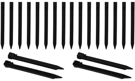WUHNGD Lot de 20 piquets d'ancrage au sol en plastique de 24,9 cm - Piquets d'ancrage au sol - Piquets de fixation de jardin pour bordure de jardin, terrasse, tente