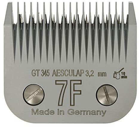 KERBL Aesculap Scherkopf SnapOn – 3,2 mm, Größe 7F (Schurhöhe 2,8 mm, Scherbreite 40 mm, Material Kohlenstoffstahl, Made in Germany) GT345