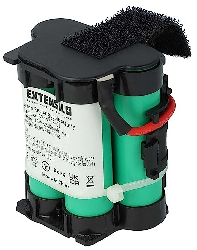 EXTENSILO 1x Akku kompatibel mit Husqvarna Automower 308 2014, 308 2013, 308 2015, 308x Rasenmäher (2500mAh, 18V, Li-Ion)