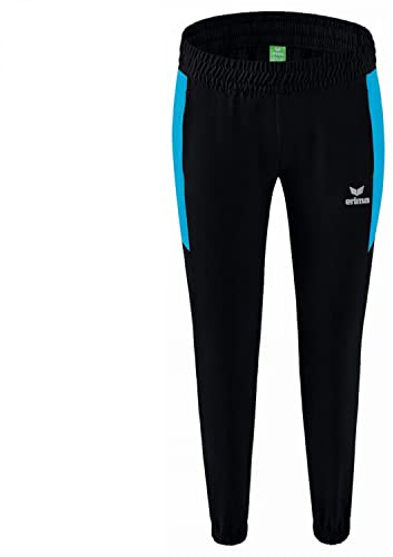 Erima Damen Team Basic Präsentationshose (1102249), schwarz/Curacao, 36