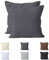 Hometex Premium Textiles 2-er Set Kissenhülle Baumwolle Jersey | Doppelpack Kissenbezüge ca. 160 g/m² | Oeko-TEX®Standard 100 Kissen-Bezug mit Reißverschluss | 40x40 cm Anthrazit
