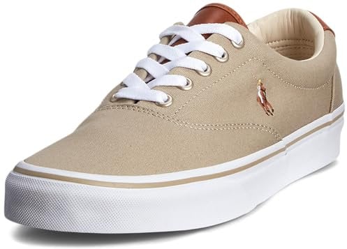 POLO RALPH LAUREN Keaton Pony Sneaker für Herren, Hampton Khaki Multi Pp, 41 1/3 EU