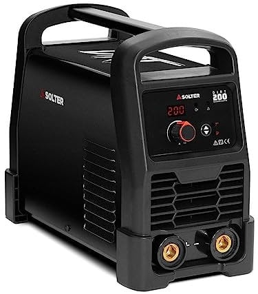 Solter Equipo Inverter de Soldadura DIRT 200A Tecnología TIG/MMA Lift-Arc Arc-Sense, Arc-Force y Hot-Start Regulación Digital Precisa Compatible con Electrodos de Aluminio y Generadores Eléctricos