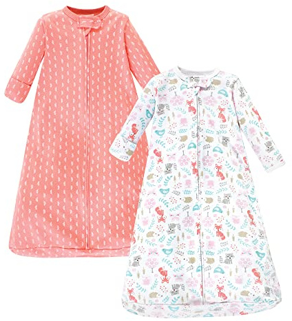 Hudson Baby Unisex Baby Cotton Long-Sleeve Wearable Sleeping Bag, Sack, Blanket, Woodland Fox, 18-24 Months