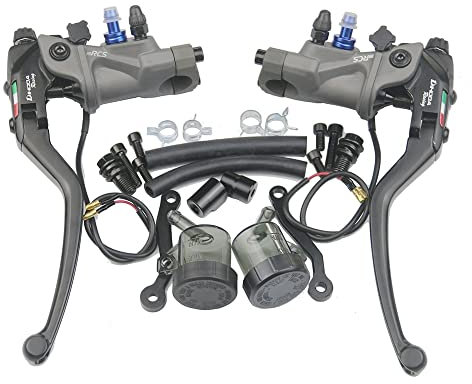 LUOSHUO Brems Und Kupplungshebel Radiale Montagebremskupplungspumpe geschmiedet Aluminium-Hauptzylinderkupplung Motorrad Kupplungshebel (Color : 1 pair pump)