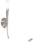 LED Wandfackel Liverpool Landhausstil Wandleuchte mediterrane Wandlampe Lampe Fackel rostbraun Leuchtmittel austauschbar (1x lang nickel/weiß)
