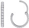 Popuhoops 0,8mm 9mm Silber Nasenringe Zirkonia Nasenring Knorpel Ohrring Klar CZ Hoop Septumring Segmentring Clicker 316L Chirurgenstahl Körperpiercing Helix Ohrläppchen Daith Rook Conch Piercing