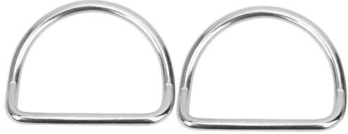 SUNGOOYUE 2 Stück Tauch-D-Ringe Gebogen, Tauch-Edelstahl-D-Ring-Schnalle Ersatz für 5,08 cm/2,0 Zoll Gurtband