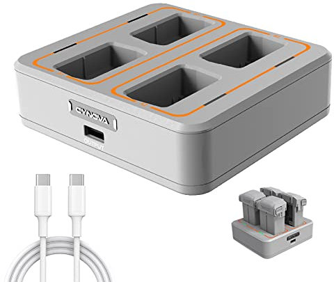 YueLi Mini 3 Pro Drohne Akkuladegerät Tragbares Multifunktions-USB-Ladegerät, 4-Wege-Schnellladestation für DJI Mini 3 Pro Drohne, Ladestation Zubehör
