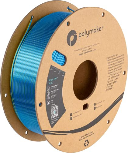 Polymaker PolyLite Silk PLA Dual Color - 1,75mm - 1kg - Chameleon Yellow-Blue