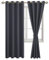 JIUZHEN Vorhänge Blickdicht mit Ösen Verdunklungs Gardinen Schlafzimmer Blickdichte Vorhänge Ösenschal Vorhang gegen Kältes und Hitze Curtains Blackout ThermoVorhang 2er Set 245x132cm(HxB) Dunkelgrau