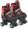 Verstellbare Inline-Skates mit leuchtenden Rädern, beleuchtete und lustige Rollschuhe – Modell A ist nicht blinkend, Modell B ist komplett blinkend. (A-M, Rot-Schwarz)