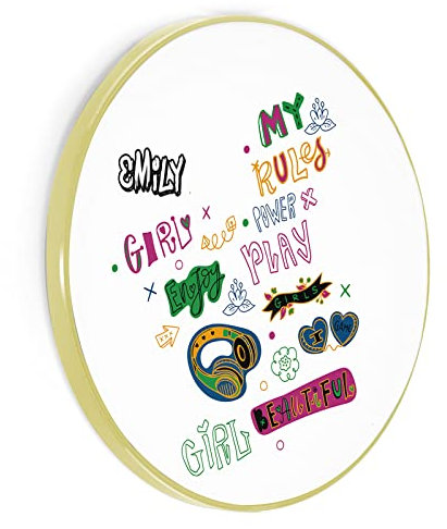 Personalised Wireless Charger For Qi Enabled Phones, Graffiti Gamer Gaming with Gold Edge with Name