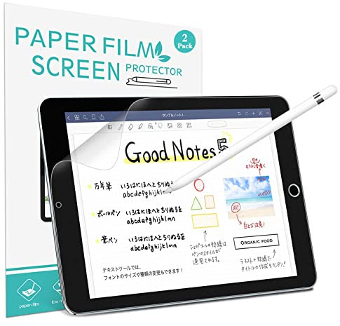PYS (2 Stück Papier Schutzfolie für 9,7 Zoll iPad 5. 6. iPad Air 1./2. 9,7 iPad Pro Matt Papierfolie zum Zeichnen, Schreiben, Notizen, fühlt sich an wie auf Papier