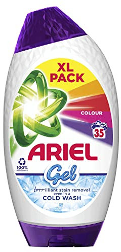 Ariel Washing Liquid Laundry Detergent Colour Gel 1.47L, 35 Washes, Brrrilliant Stain Removal, Even In A Cold Wash