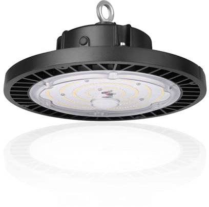 Bright Source LED Multi-Bay High/Low Bay Luminaire, 100W, 13500lm, Dimmable, IP65 & IK08 Rated, with Hanging Chain & Safety Cable, Replace 150W Son/Metal Halide Lamp