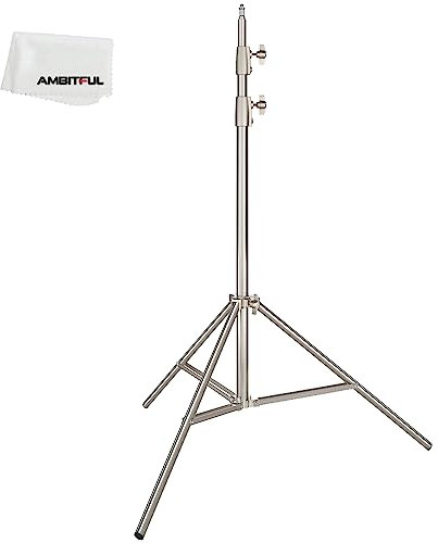AMBITFUL 200cm 6.5FT Studio Lighting Photo Studio Stainless Steel Light Stand for HTC Vive VR, Video, Portrait, and Product Photography